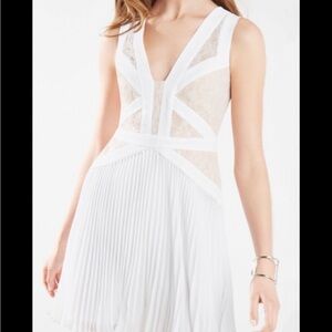 BCBGMaxAzria White Lace Kinsey Mini Dress